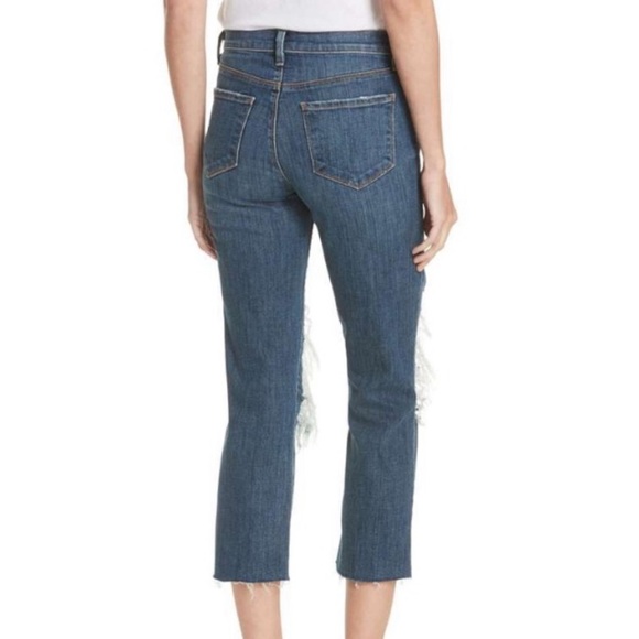 L’AGENCE Jordan Ripped Crop Bootcut Jeans - Picture 8 of 8